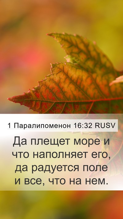 1 Паралипоменон 16:32 RUSV Bible Verse Image