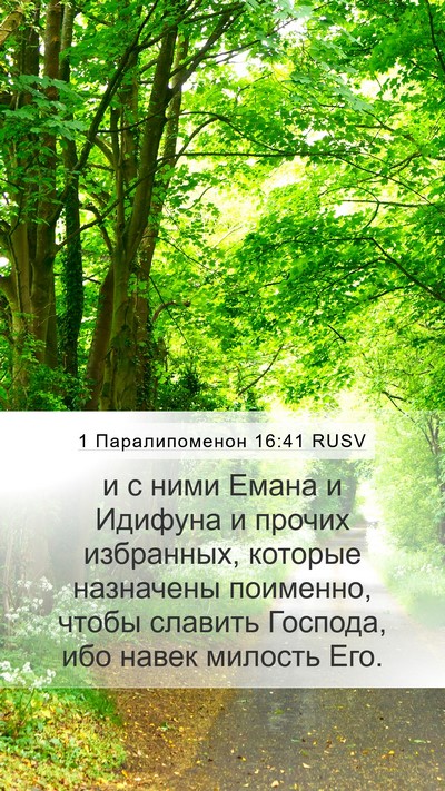 1 Паралипоменон 16:41 RUSV Bible Verse Image
