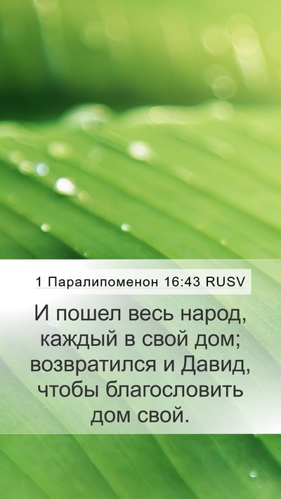 1 Паралипоменон 16:43 RUSV Bible Verse Image
