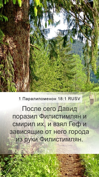 1 Паралипоменон 18:1 RUSV Bible Verse Image