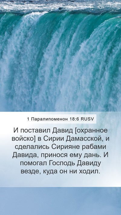 1 Паралипоменон 18:6 RUSV Bible Verse Image