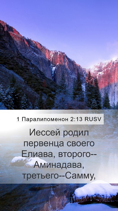 1 Паралипоменон 2:13 RUSV Bible Verse Image