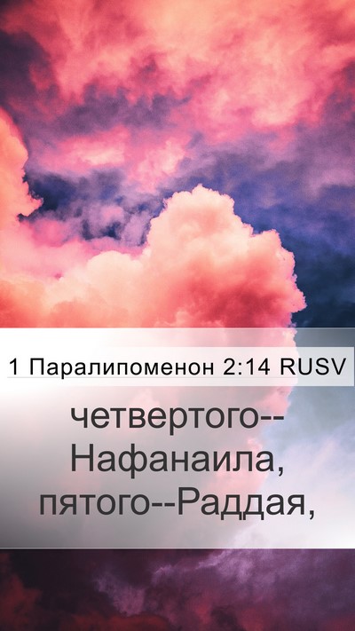 1 Паралипоменон 2:14 RUSV Mobile Phone Wallpaper - четвертого--Нафанаила, - Mobile Bible Verse Wallpaper