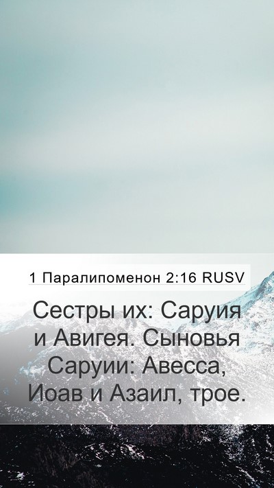 1 Паралипоменон 2:16 RUSV Bible Verse Image