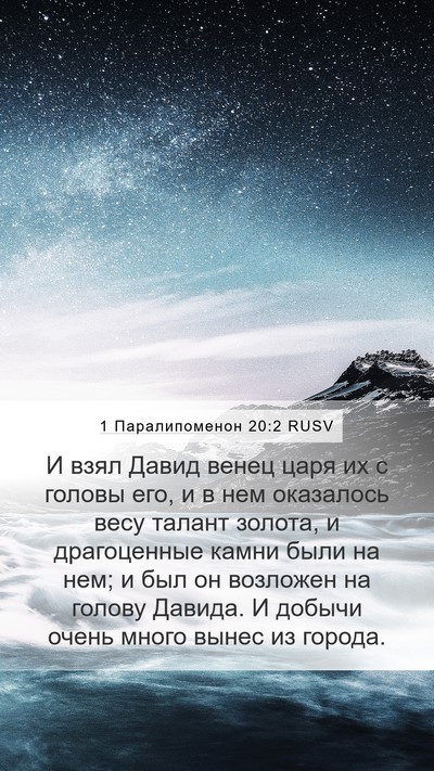 1 Паралипоменон 20:2 RUSV Bible Verse Image