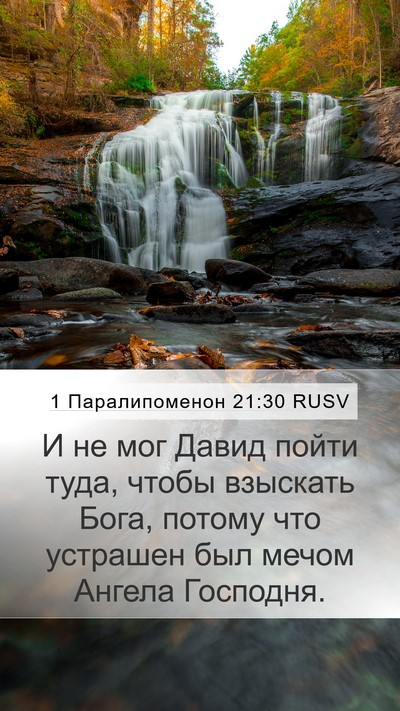 1 Паралипоменон 21:30 RUSV Bible Verse Image