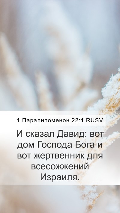 1 Паралипоменон 22:1 RUSV Bible Verse Image