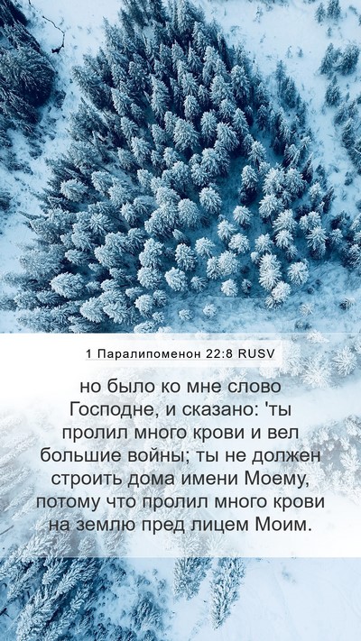 1 Паралипоменон 22:8 RUSV Bible Verse Image