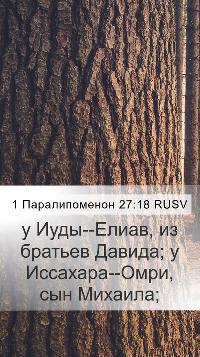 1 Паралипоменон 27:18 RUSV Bible Verse Image
