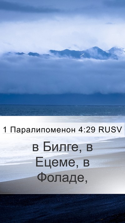 1 Паралипоменон 4:29 RUSV Bible Verse Image