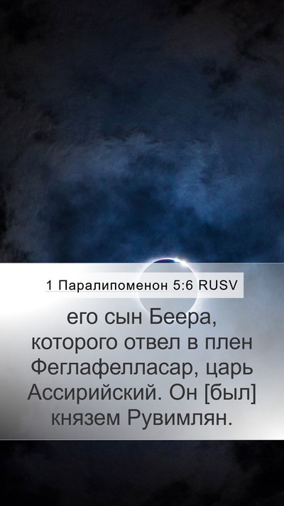 1 Паралипоменон 5:6 RUSV Bible Verse Image