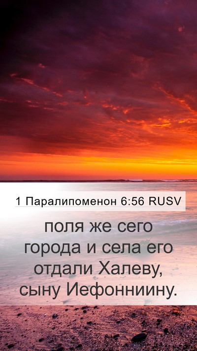 1 Паралипоменон 6:56 RUSV Mobile Phone Wallpaper - поля же сего города и села - Mobile Bible Verse Wallpaper