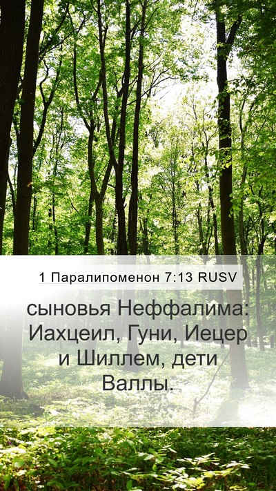 1 Паралипоменон 7:13 RUSV Bible Verse Image