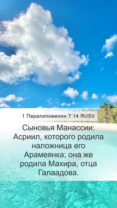 1 Паралипоменон 7:14 RUSV Bible Verse Image