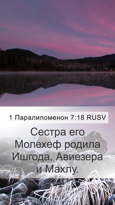 1 Паралипоменон 7:18 RUSV Bible Verse Image