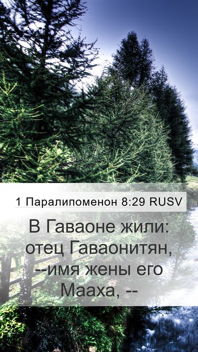 1 Паралипоменон 8:29 RUSV Bible Verse Image