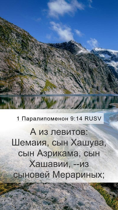 1 Паралипоменон 9:14 RUSV Bible Verse Image