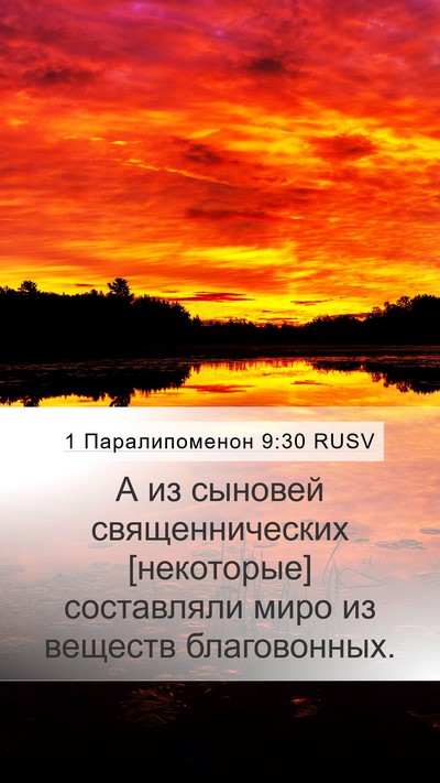 1 Паралипоменон 9:30 RUSV Mobile Phone Wallpaper - А из сыновей - Mobile Bible Verse Wallpaper