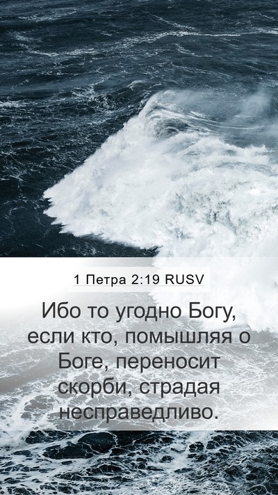 1 Петра 2:19 RUSV Bible Verse Image