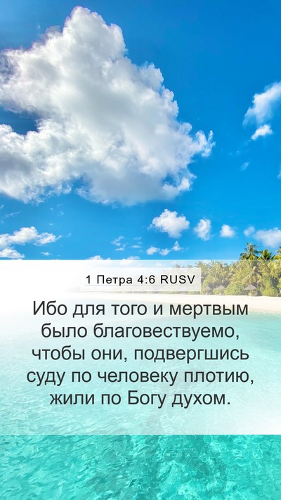 1 Петра 4:6 RUSV Bible Verse Image