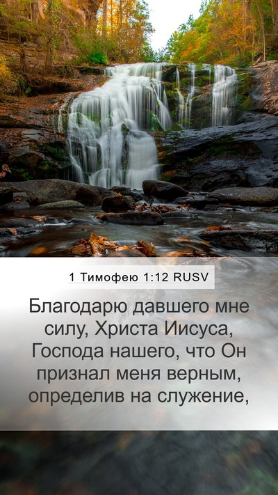 1 Тимофею 1:12 RUSV Bible Verse Image