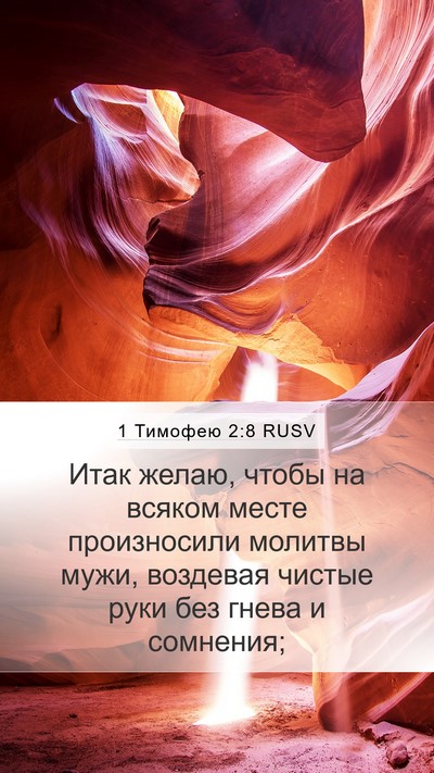 1 Тимофею 2:8 RUSV Bible Verse Image