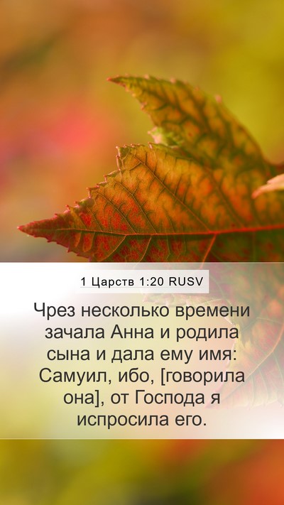 1 Царств 1:20 RUSV Bible Verse Image