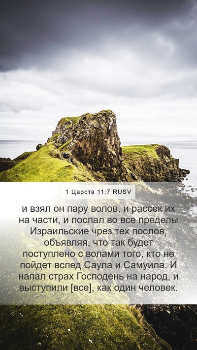 1 Царств 11:7 RUSV Bible Verse Image