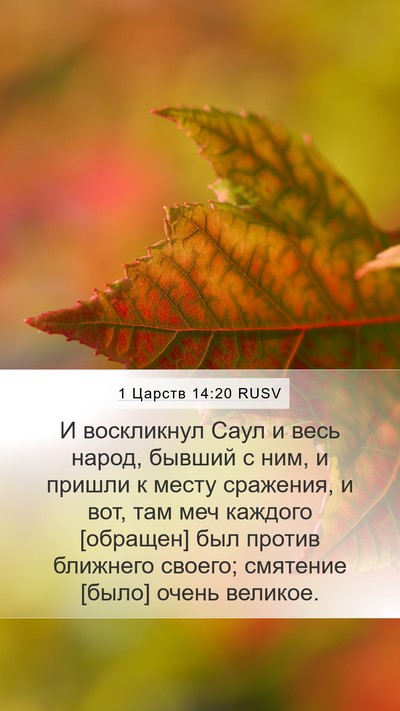 1 Царств 14:20 RUSV Mobile Phone Wallpaper - И воскликнул Саул и весь - Mobile Bible Verse Wallpaper