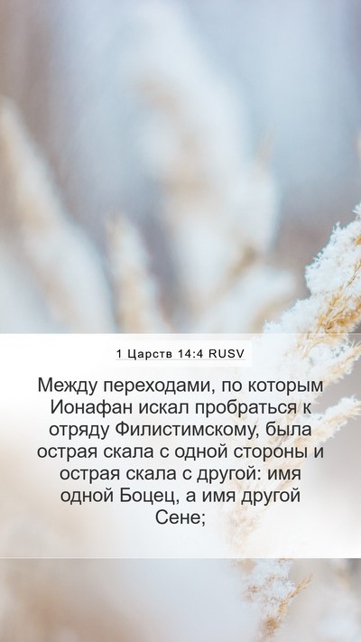 1 Царств 14:4 RUSV Mobile Phone Wallpaper - Между переходами, по - Mobile Bible Verse Wallpaper
