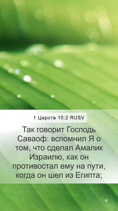 1 Царств 15:2 RUSV Bible Verse Image