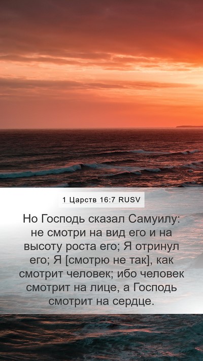 1 Царств 16:7 RUSV Bible Verse Image