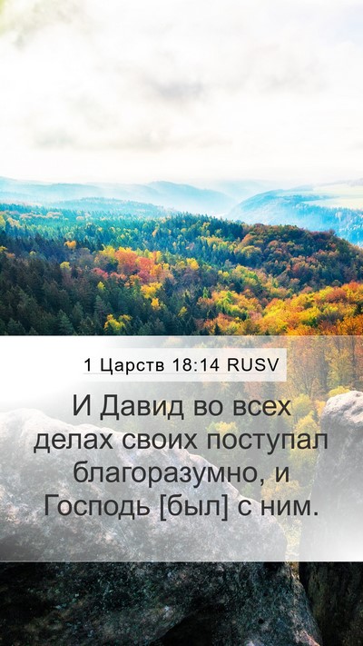 1 Царств 18:14 RUSV Bible Verse Image
