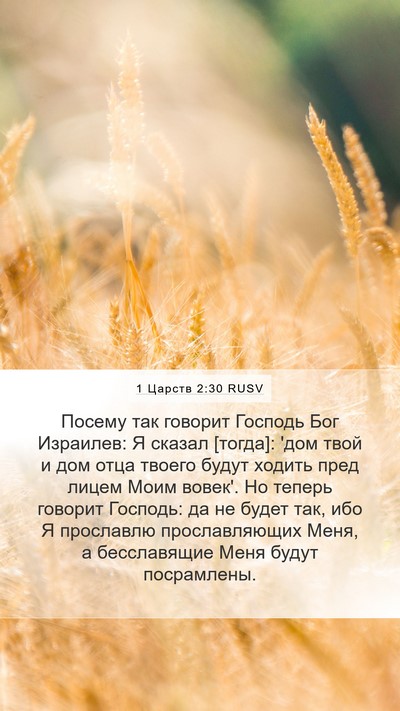 1 Царств 2:30 RUSV Bible Verse Image