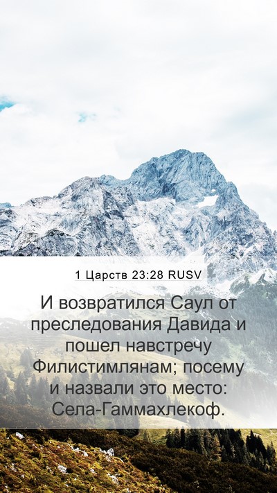 1 Царств 23:28 RUSV Mobile Phone Wallpaper - И возвратился Саул от - Mobile Bible Verse Wallpaper