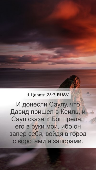 1 Царств 23:7 RUSV Bible Verse Image