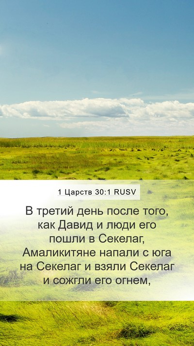 1 Царств 30:1 RUSV Bible Verse Image
