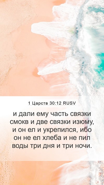 1 Царств 30:12 RUSV Bible Verse Image