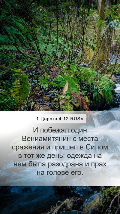 1 Царств 4:12 RUSV Bible Verse Image