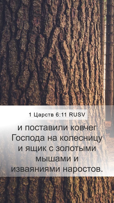 1 Царств 6:11 RUSV Mobile Phone Wallpaper - и поставили ковчег Господа - Mobile Bible Verse Wallpaper