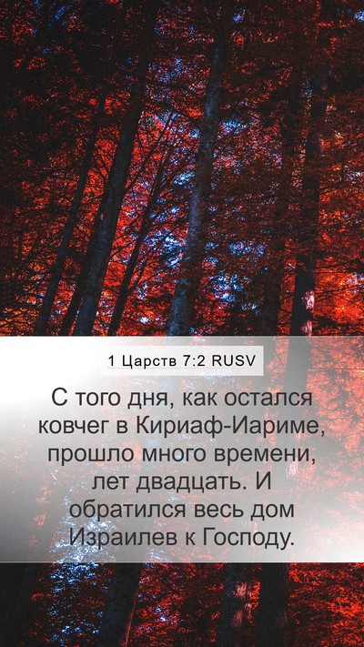 1 Царств 7:2 RUSV Mobile Phone Wallpaper - С того дня, как остался - Mobile Bible Verse Wallpaper