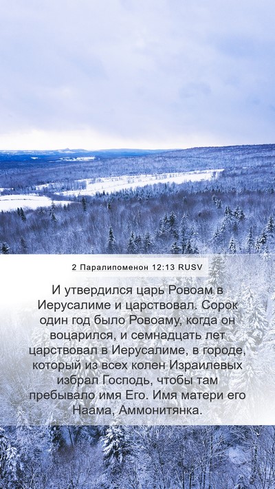 2 Паралипоменон 12:13 RUSV Bible Verse Image