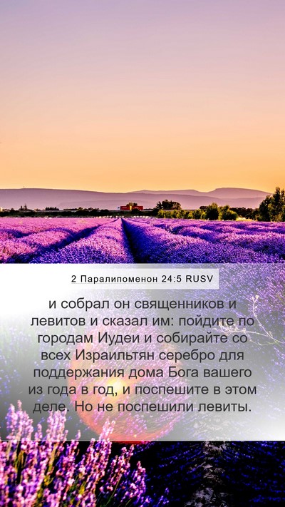 2 Паралипоменон 24:5 RUSV Bible Verse Image