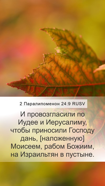 2 Паралипоменон 24:9 RUSV Bible Verse Image