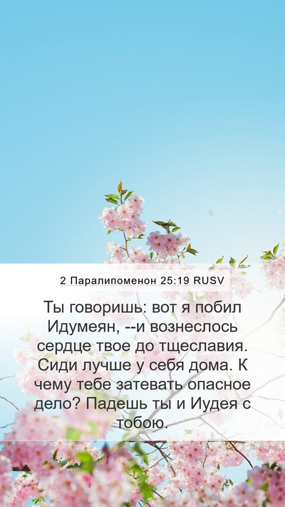 2 Паралипоменон 25:19 RUSV Bible Verse Image
