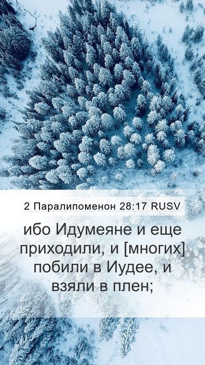 2 Паралипоменон 28:17 RUSV Bible Verse Image