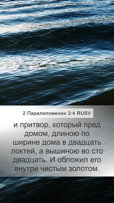 2 Паралипоменон 3:4 RUSV Bible Verse Image