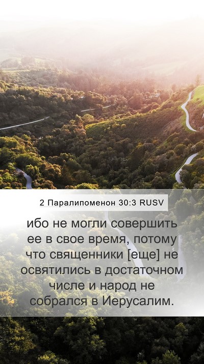 2 Паралипоменон 30:3 RUSV Bible Verse Image