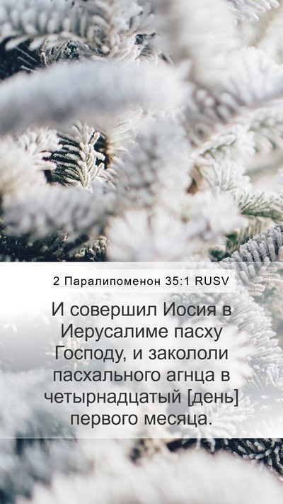 2 Паралипоменон 35:1 RUSV Bible Verse Image