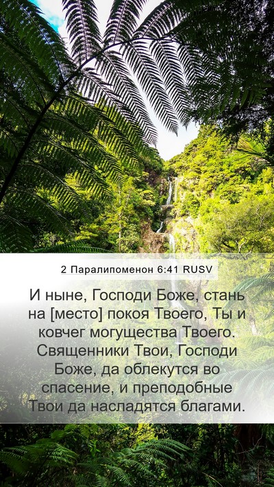 2 Паралипоменон 6:41 RUSV Bible Verse Image